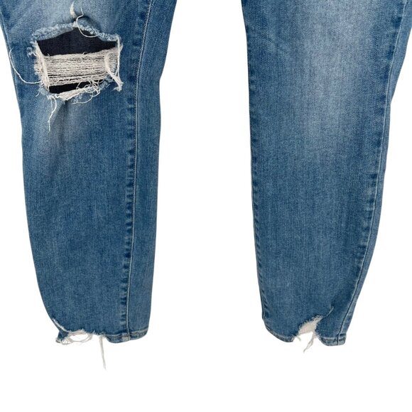 Paige Verdugo Ankle Ariza Destructed Jeans Distressed Blue Slim fit Size 32 - Picture 4 of 11